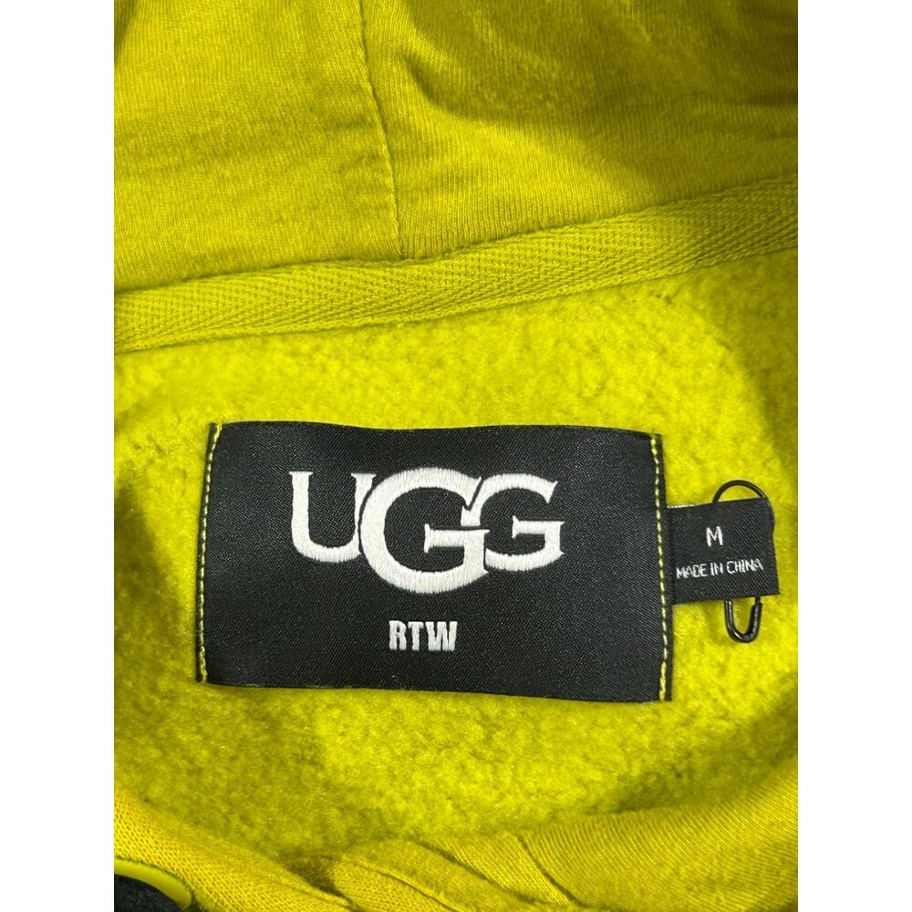 UGG Women's Yellow  Black Mallory Cropped Hoodie Checks Size Medium 3052 - Picture 7 of 12